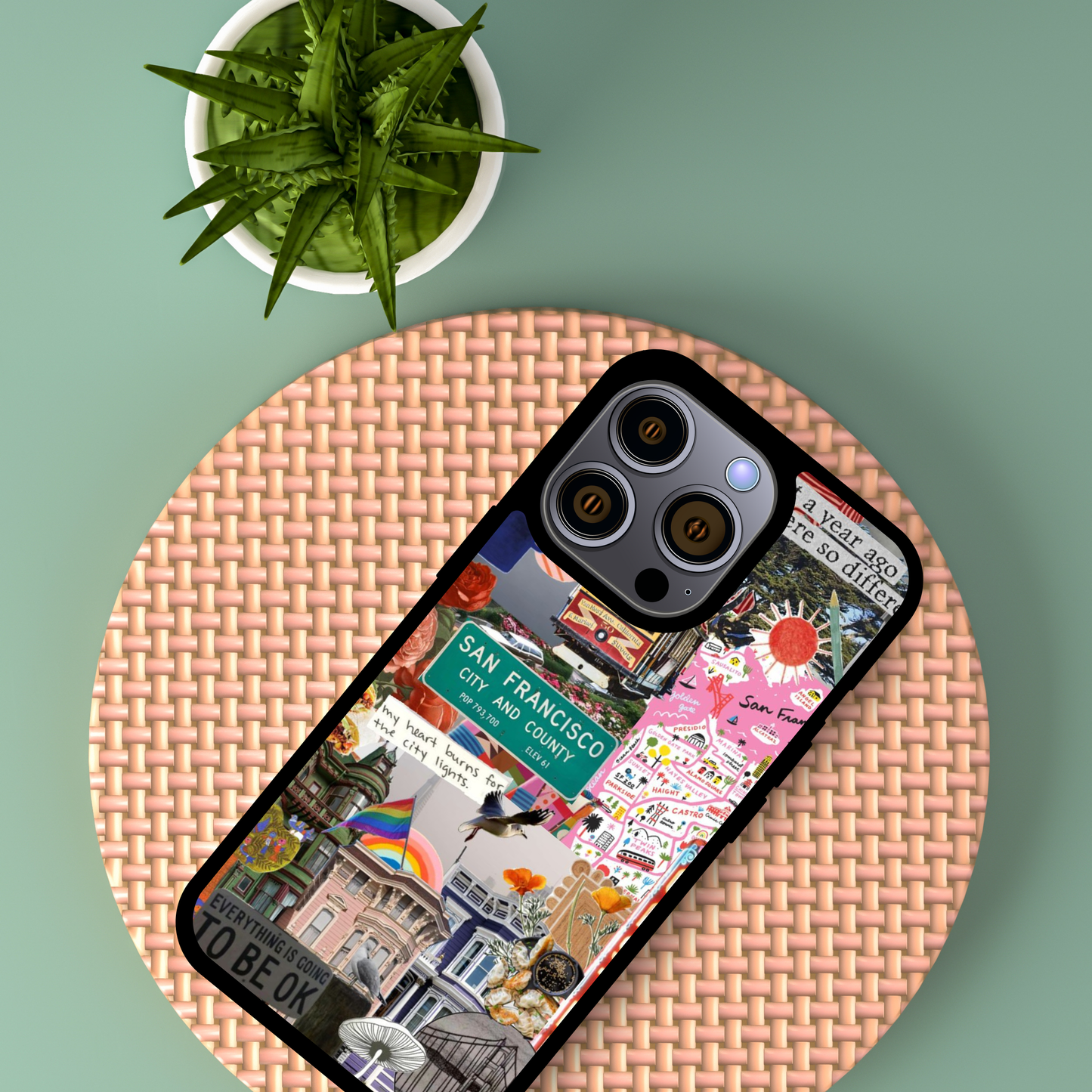 San Francisco Spirit Collage Phone Case – Iconic City Design for iPhone