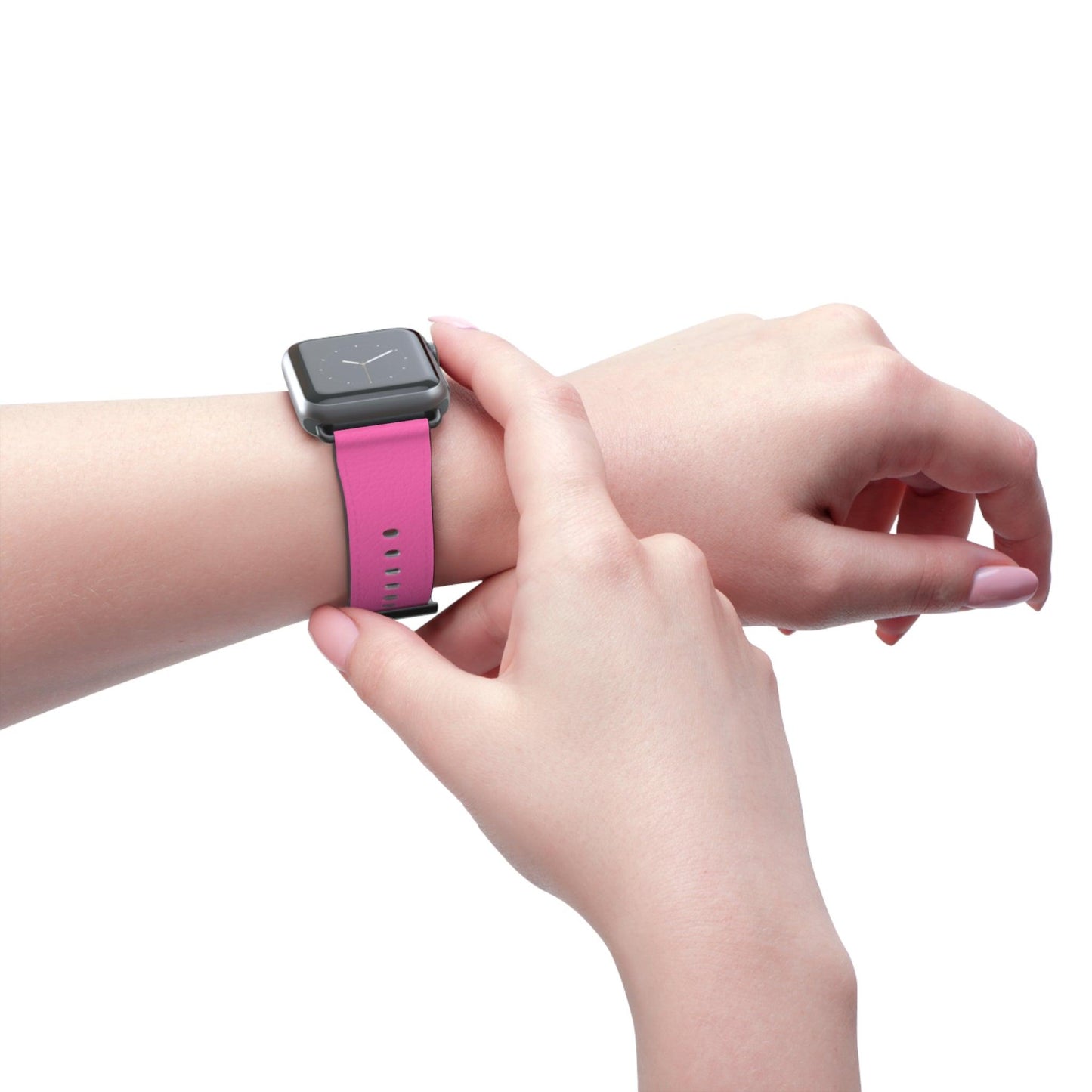 Plaid Sunset Orange & Pink Apple Watch Band - JGUS