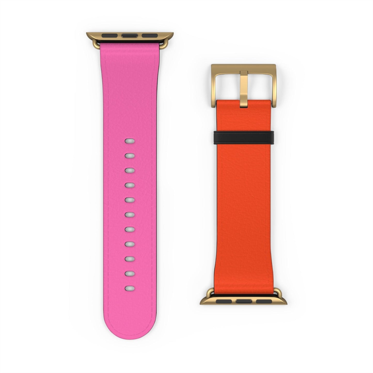 Plaid Sunset Orange & Pink Apple Watch Band - JGUS