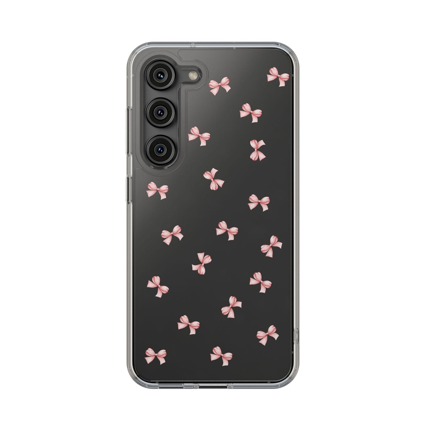 Pink Bow Dreams Clear Phone Case – Stylish Protection for Your iPhone