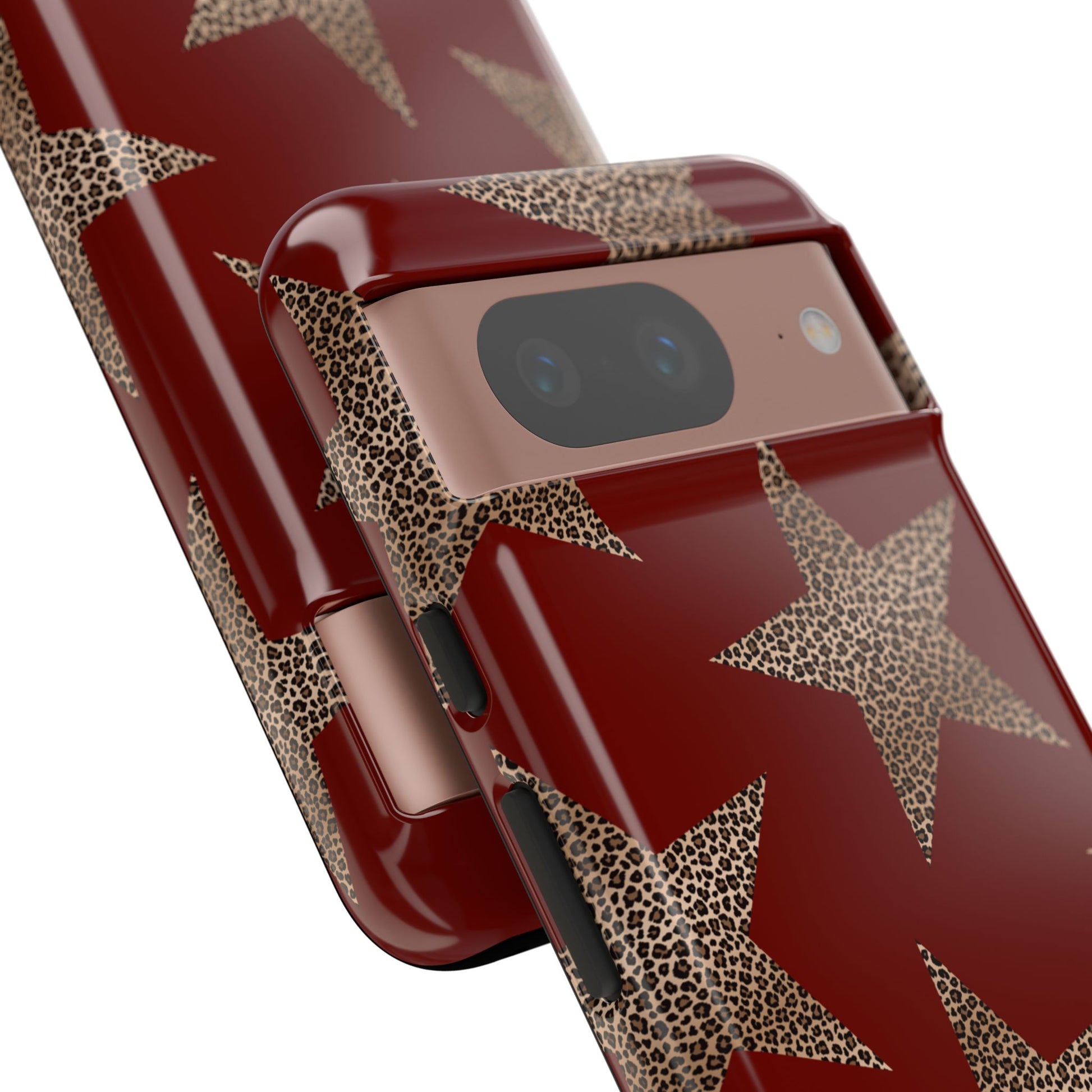Leopard Star Luxe - Burgundy Edition | Aesthetic Coquette Phone Case for iPhone & Galaxy - JGUS