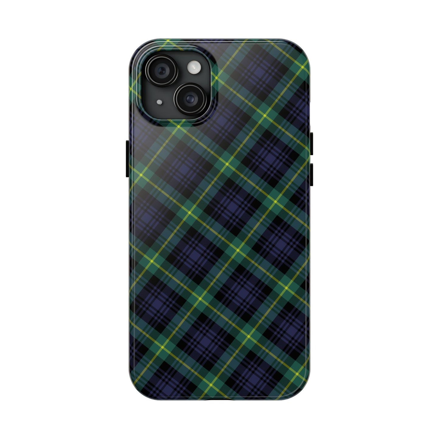 Jade Plaid Luxe Phone Case – Dual-Layer Protection for iPhone & Samsung