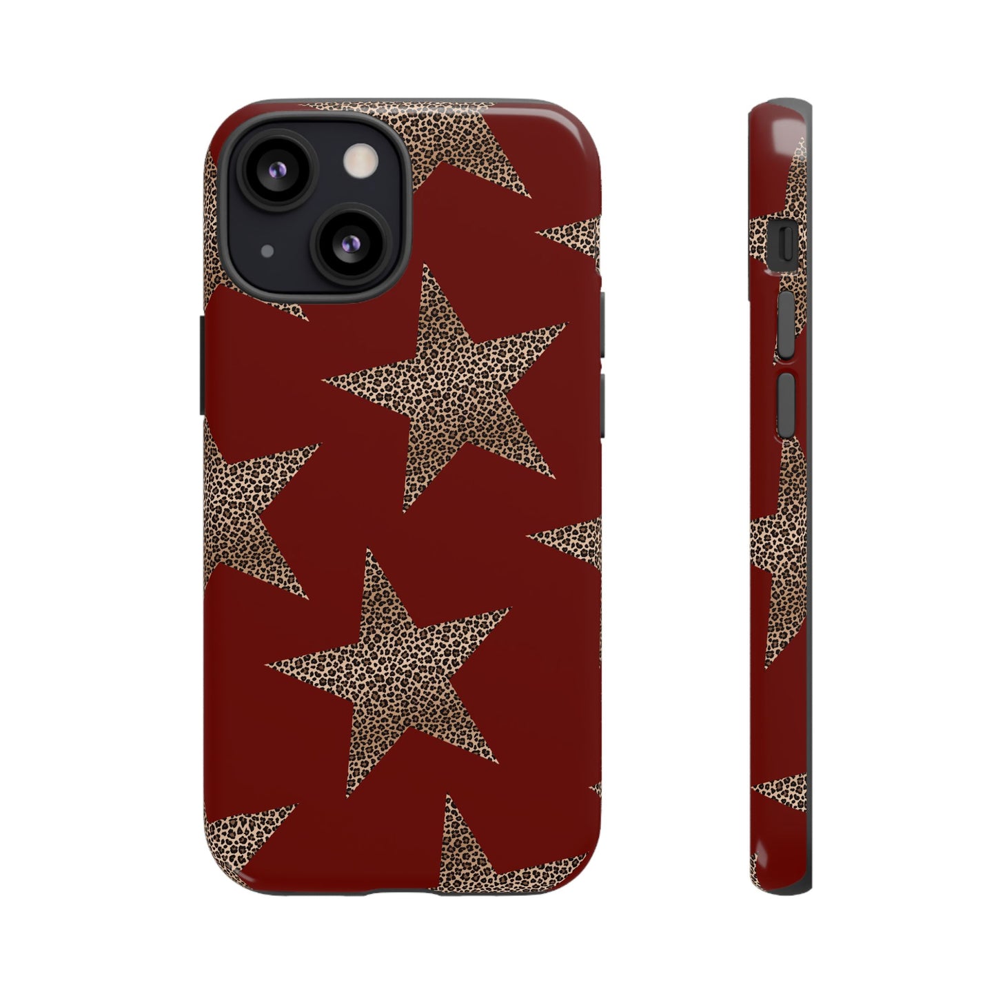 Leopard Star Luxe - Burgundy Edition | Aesthetic Coquette Phone Case for iPhone & Galaxy - JGUS