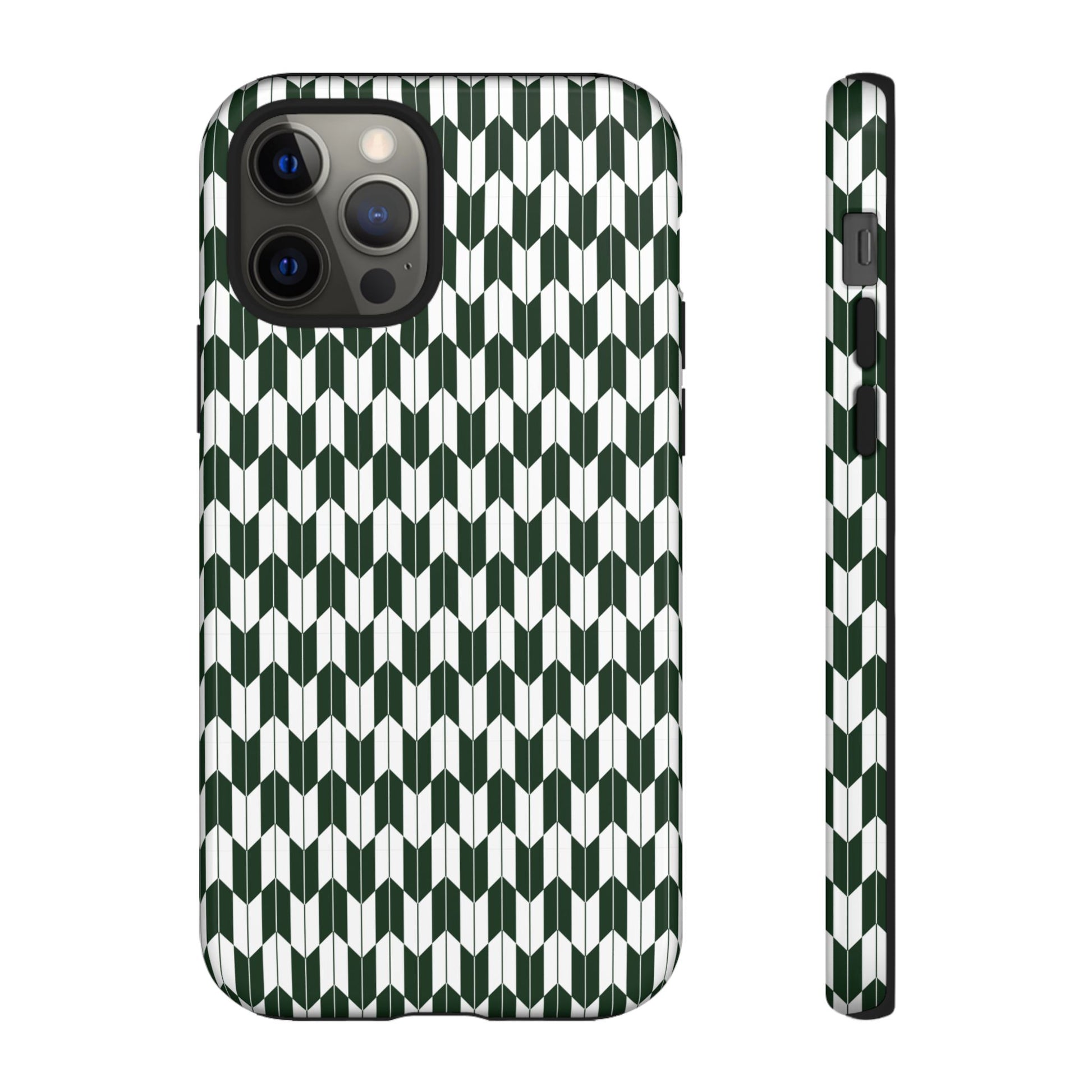 Green Harmony Geometric Phone Case – Durable, Slim, and MagSafe Compatible - JGUS