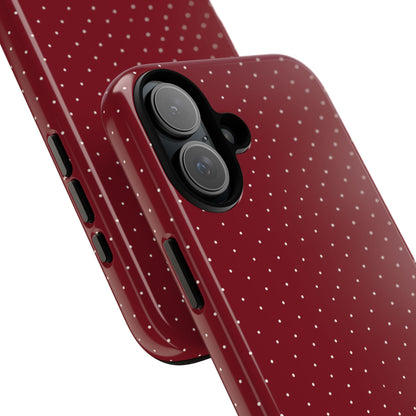Burgundy  & White Dots Case - JGUS