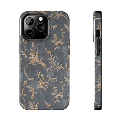 Old-Fashioned Flower Phone Case – Aesthetic Protective Cover for iPhone & Samsung