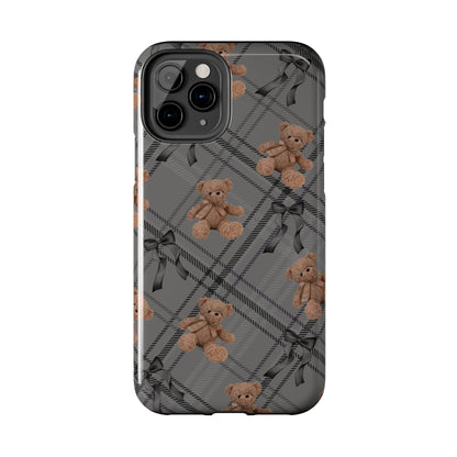 Cute Bows & Bears Phone Case – Customizable, Dual-Layer Protection for iPhone & Samsung