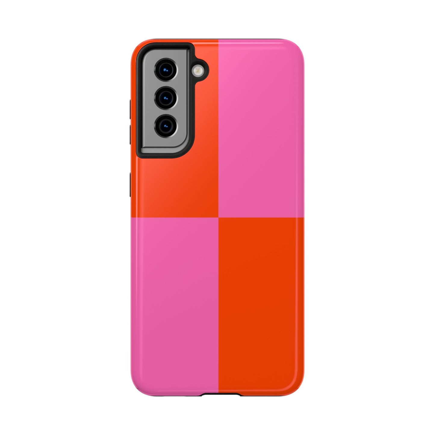 Plaid Sunset Orange & Pink Phone Case