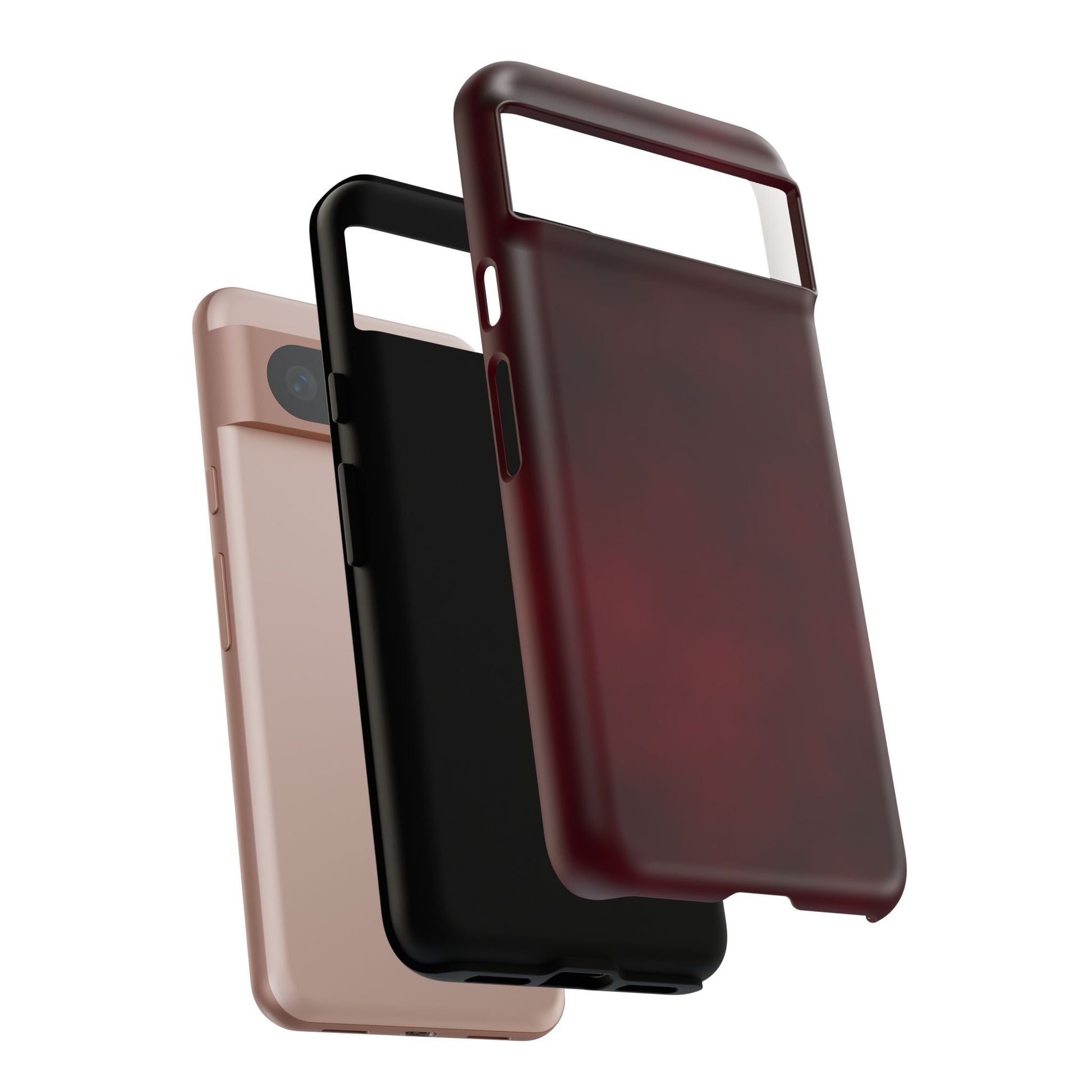 Vintage Burgundy Cherry Phone Case – Elegant Floral Design for iPhone 17 & Samsung Galaxy | Tough Protective Cover - JGUS