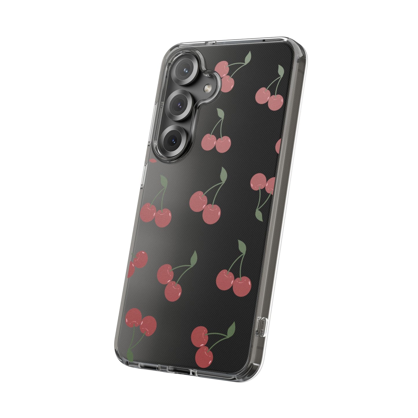 Random Cherry Pattern Clear Phone Case