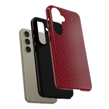 Burgundy  & White Dots Case - JGUS