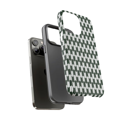 Green Harmony Geometric Phone Case – Durable, Slim, and MagSafe Compatible - JGUS