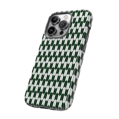 Green Harmony Geometric Phone Case – Durable, Slim, and MagSafe Compatible - JGUS