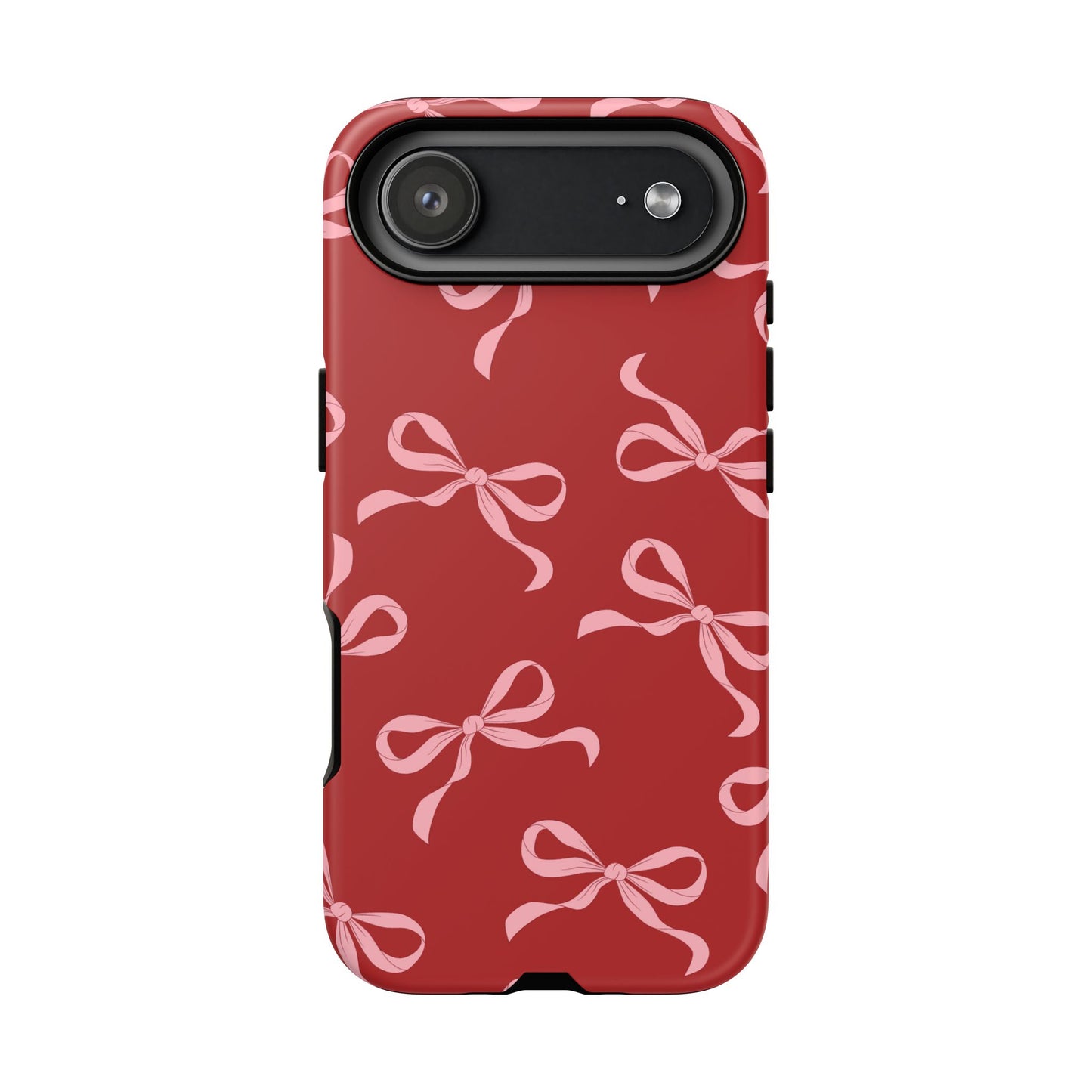 Pink Bows on Red Phone Case - JGUS