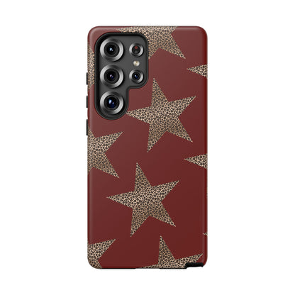Leopard Star Luxe - Burgundy Edition | Aesthetic Coquette Phone Case for iPhone & Galaxy - JGUS
