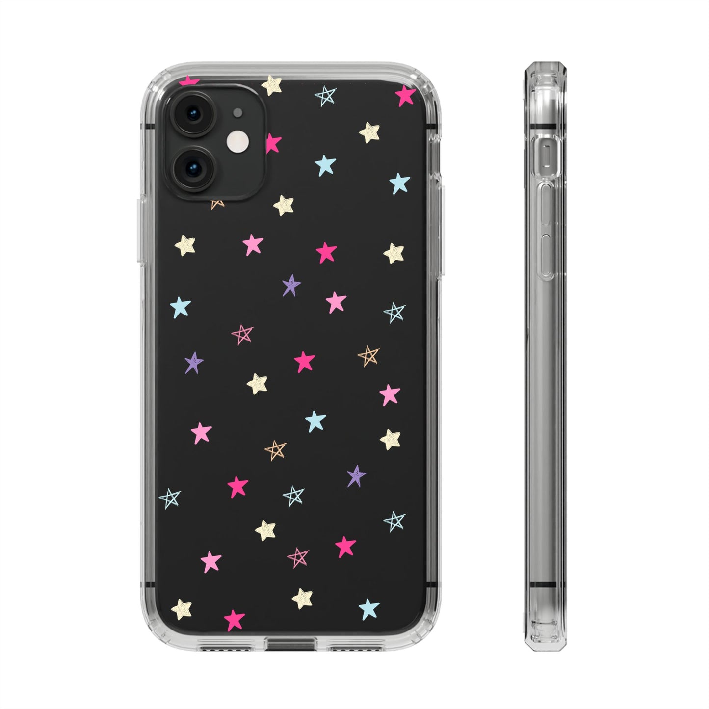 Star Pattern Clear Phone Case