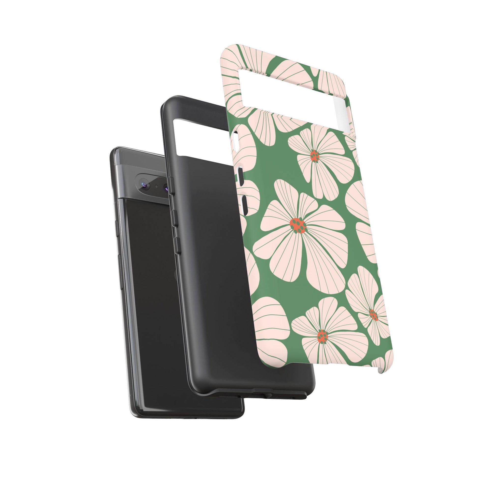 Retro Floral Abstract Phone Case – Vintage 70s & 80s Aesthetic for iPhone & Samsung - JGUS