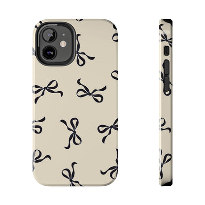 Beige and Black Bow Phone Case