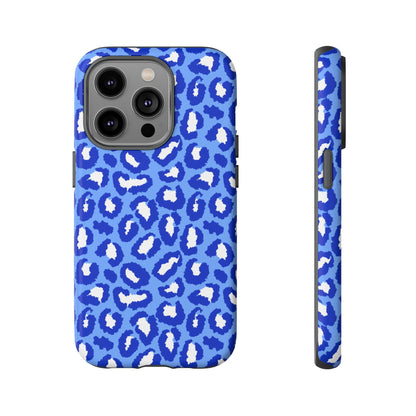 Leopard Vibes - Blue Edition Phone Case for iPhone & Samsung - Stylish & Durable Animal Print Case - JGUS