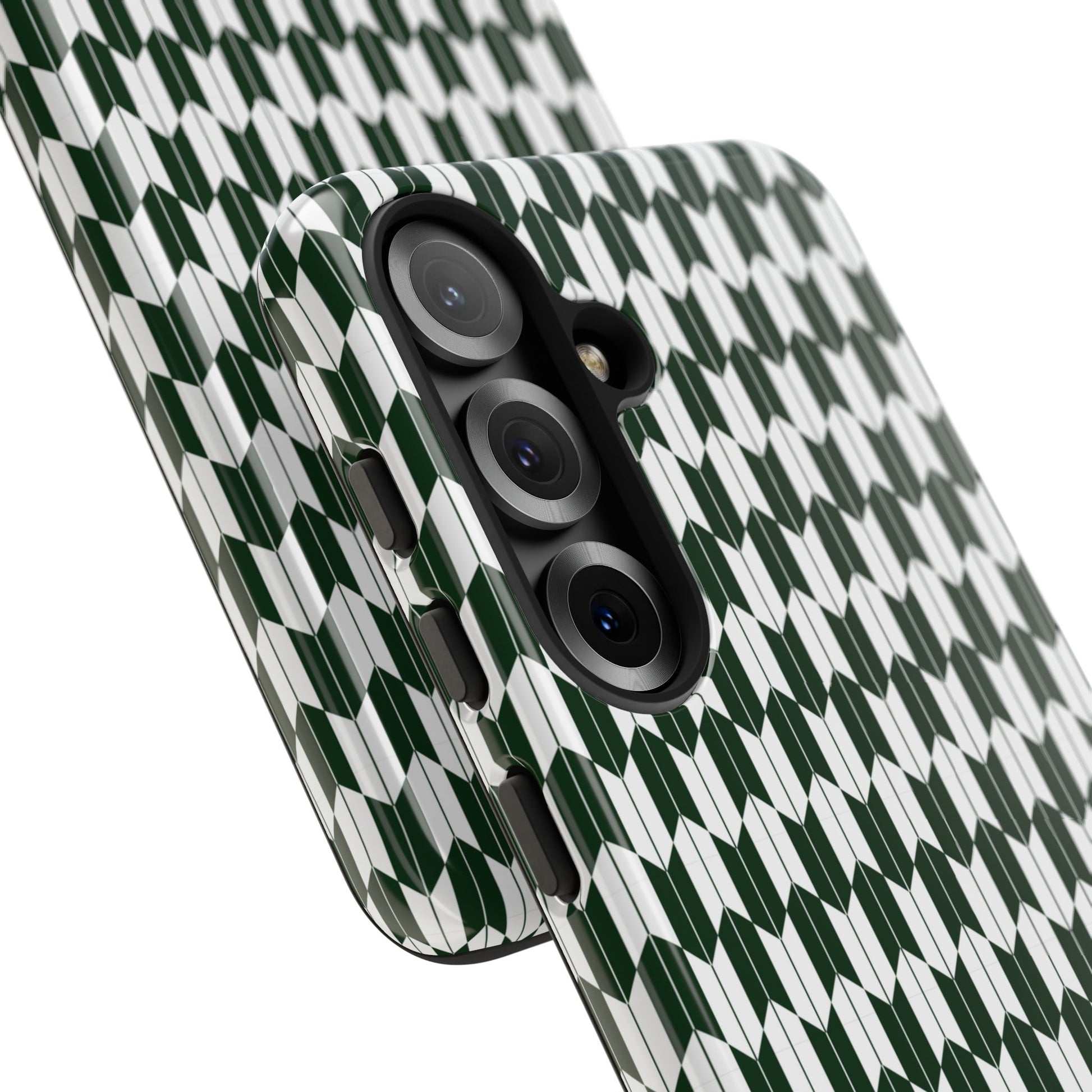 Green Harmony Geometric Phone Case – Durable, Slim, and MagSafe Compatible - JGUS