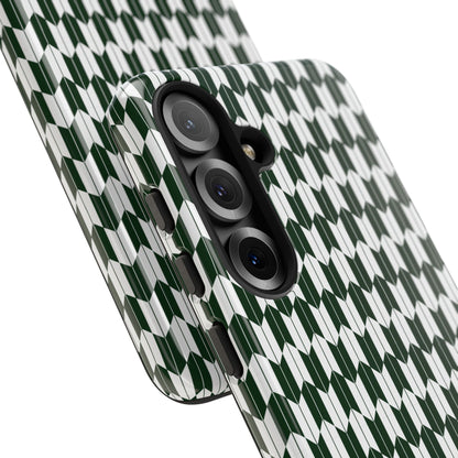 Green Harmony Geometric Phone Case – Durable, Slim, and MagSafe Compatible - JGUS