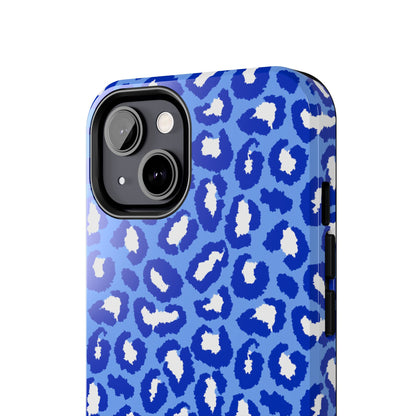 Leopard Vibes - Blue Edition Phone Case for iPhone & Samsung - Stylish & Durable Animal Print Case