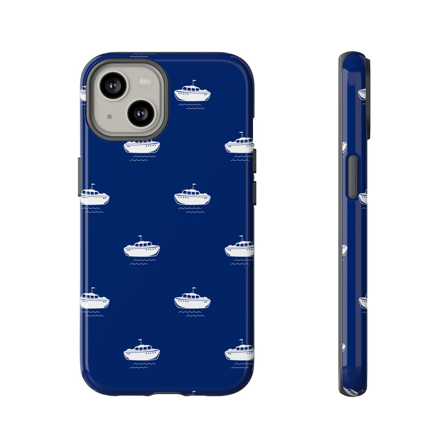 Blue Boat Phone Case – Calm Ocean Pattern for iPhone & Samsung, Durable & Stylish Protection - JGUS