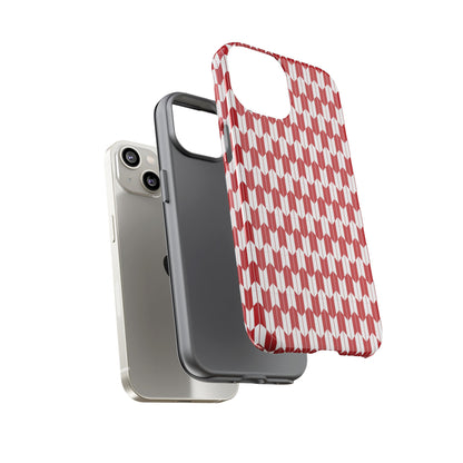 Red Geometric Phone Case for iPhone Samsung Pixel – Bold Pattern Aesthetic Modern Design - JGUS