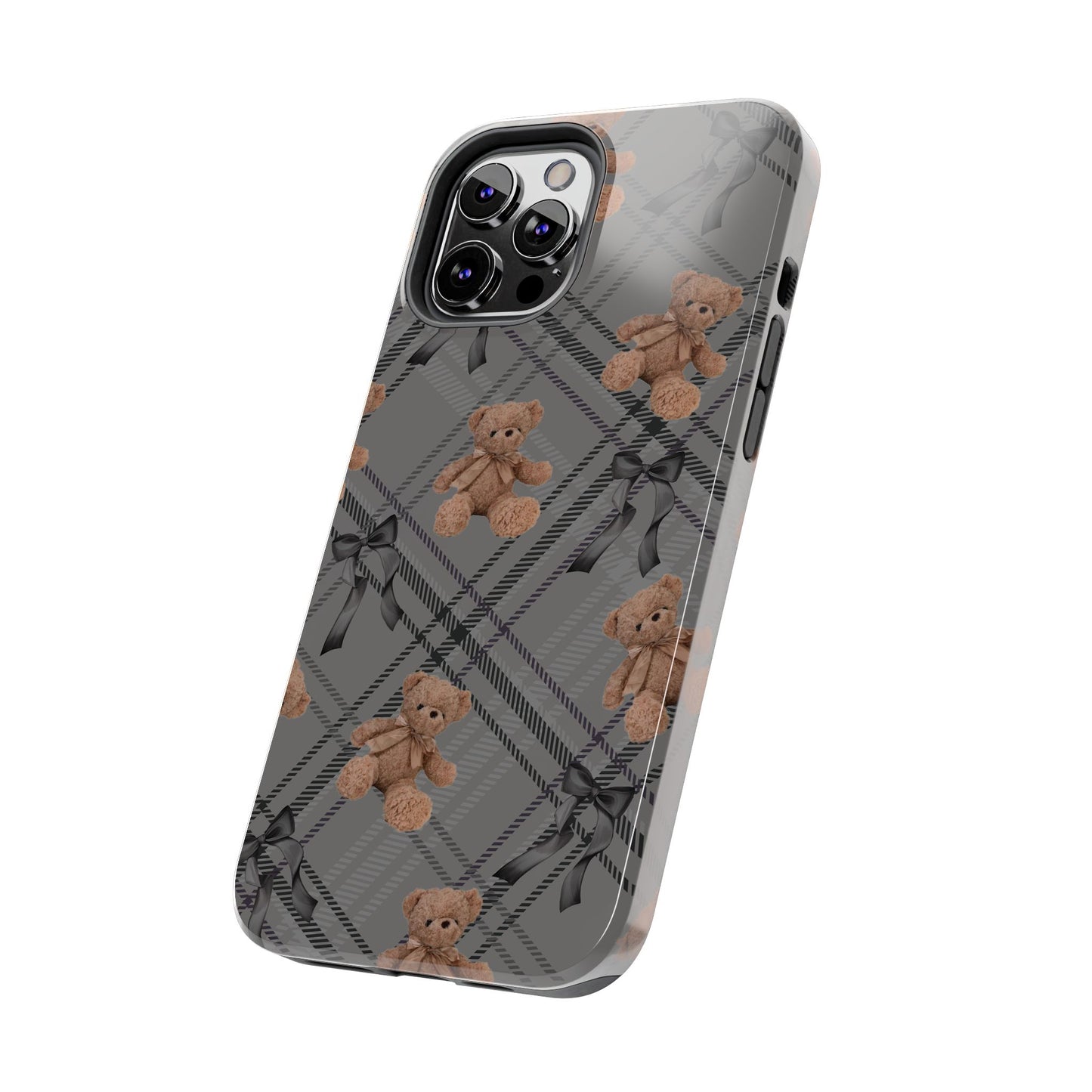 Cute Bows & Bears Phone Case – Customizable, Dual-Layer Protection for iPhone & Samsung