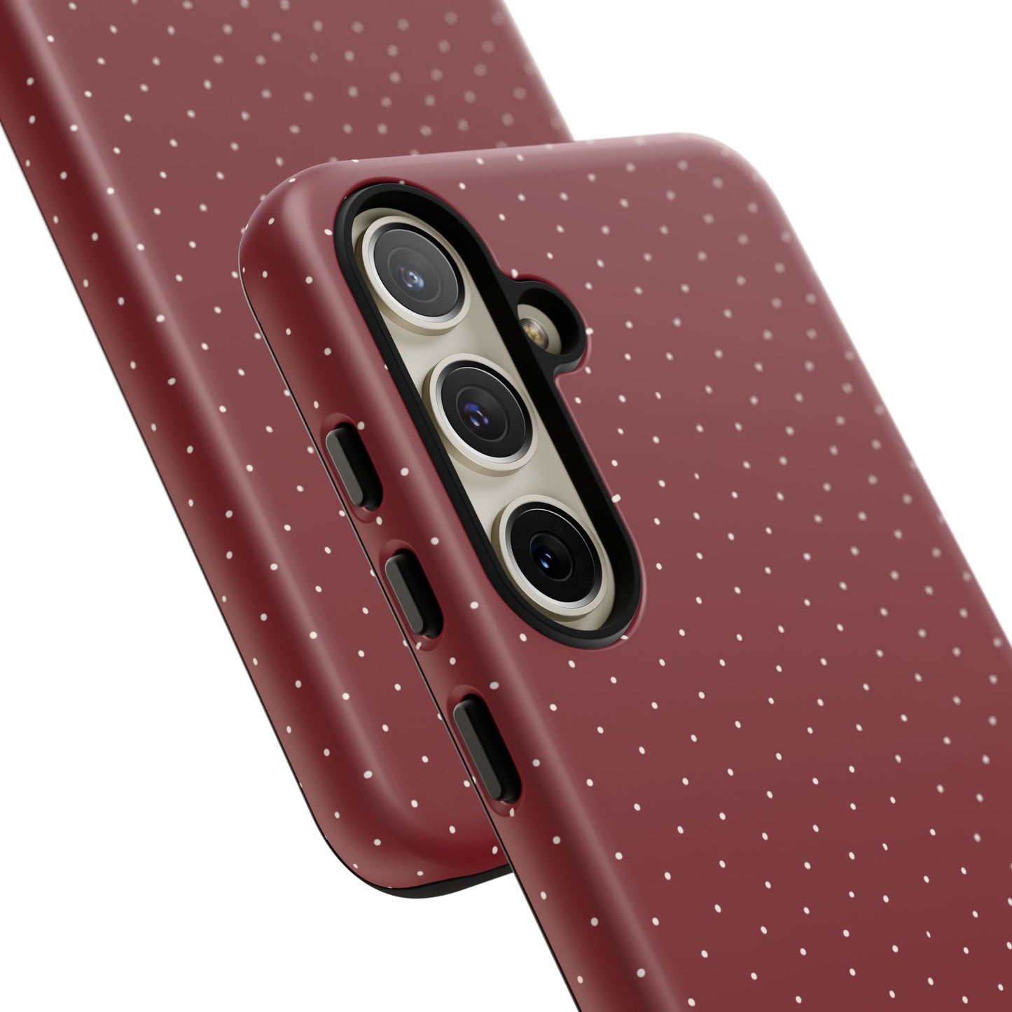 Burgundy  & White Dots Case - JGUS