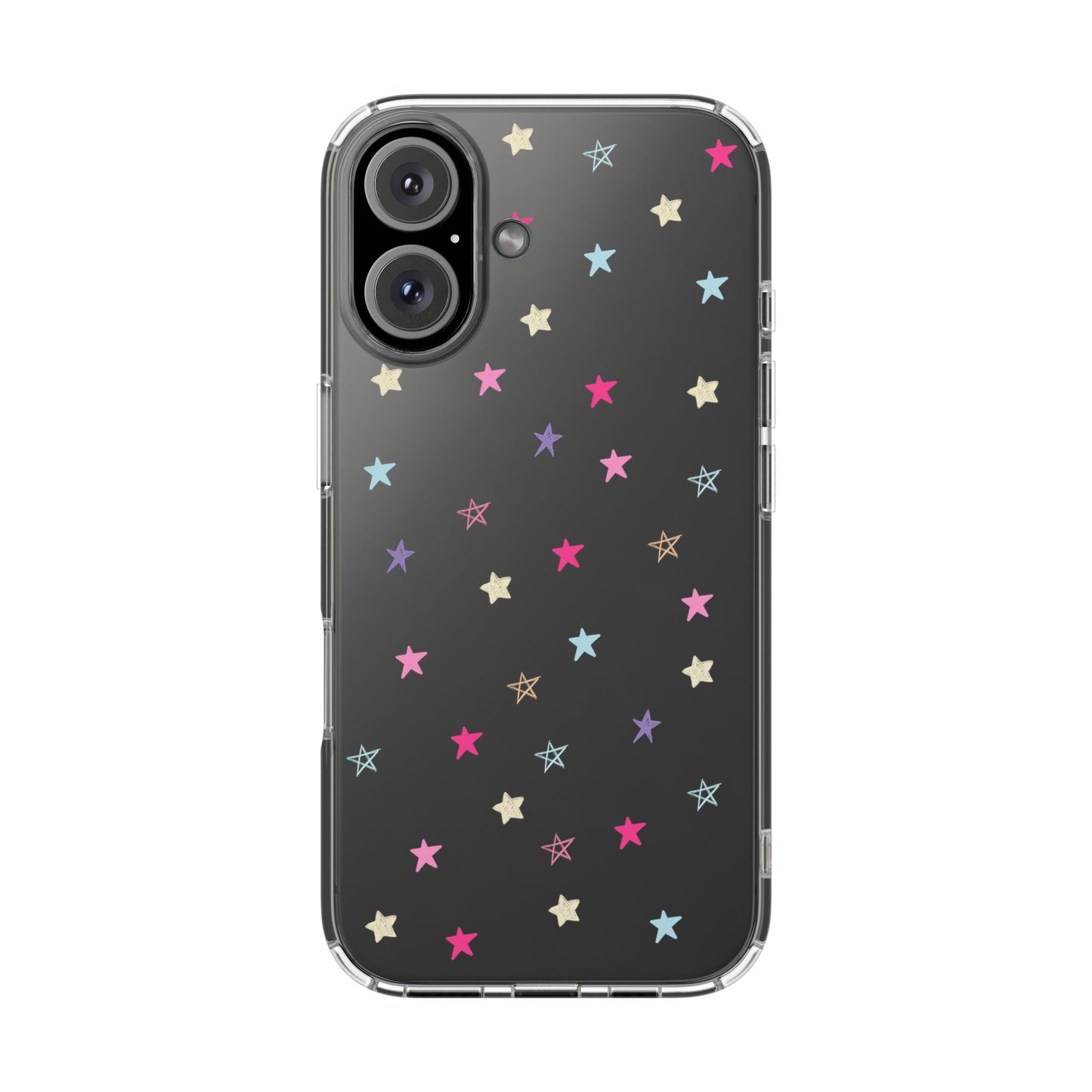 Star Pattern Clear Phone Case