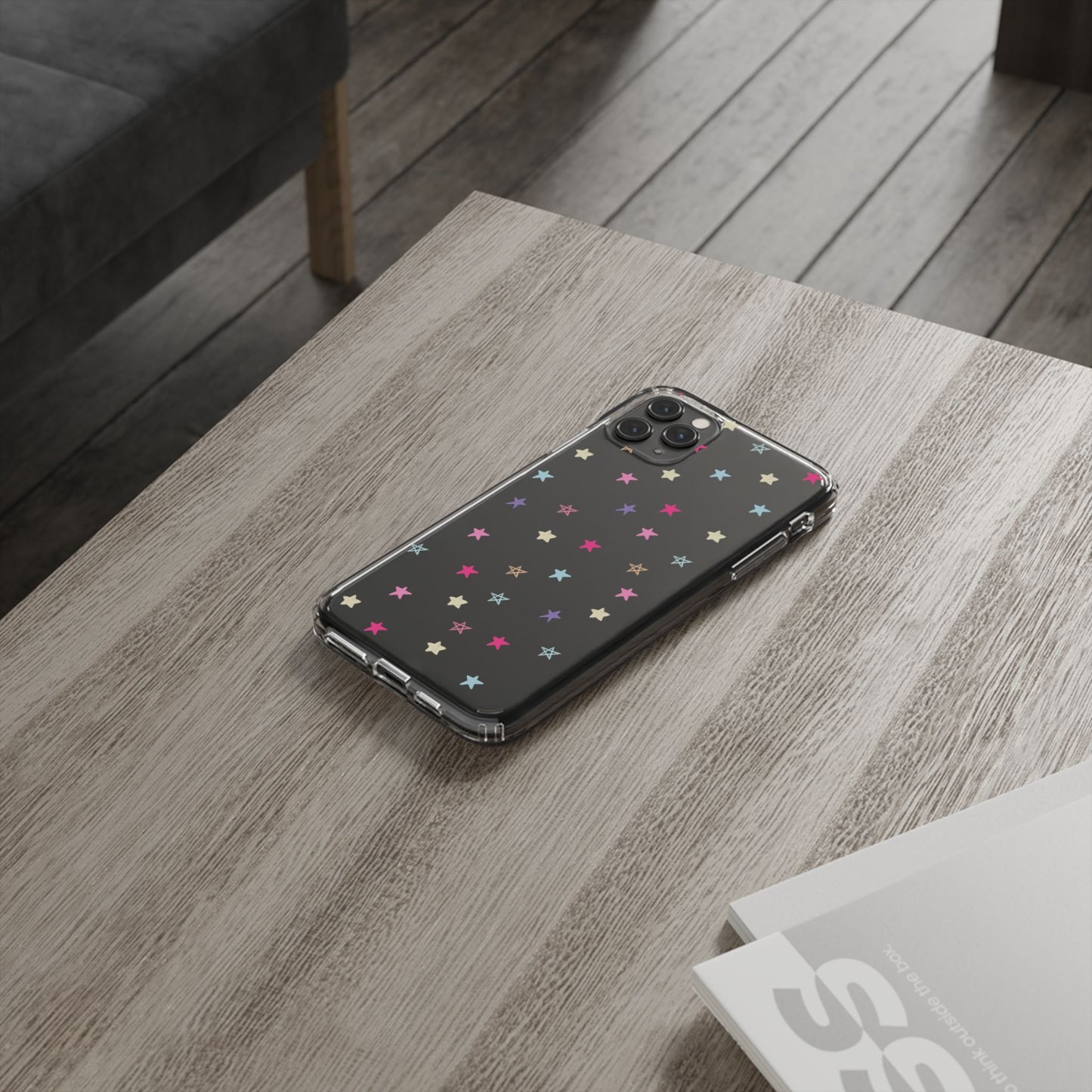 Star Pattern Clear Phone Case