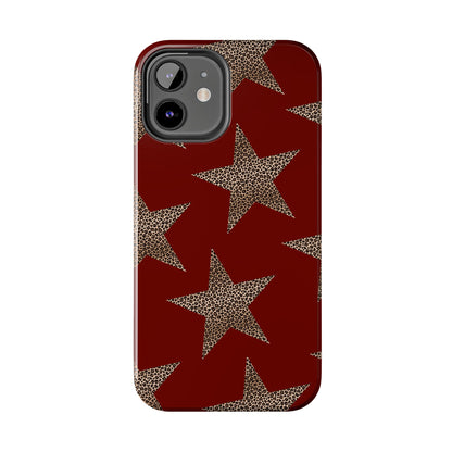Leopard Star Luxe - Burgundy Edition | Aesthetic Coquette Phone Case for iPhone & Galaxy