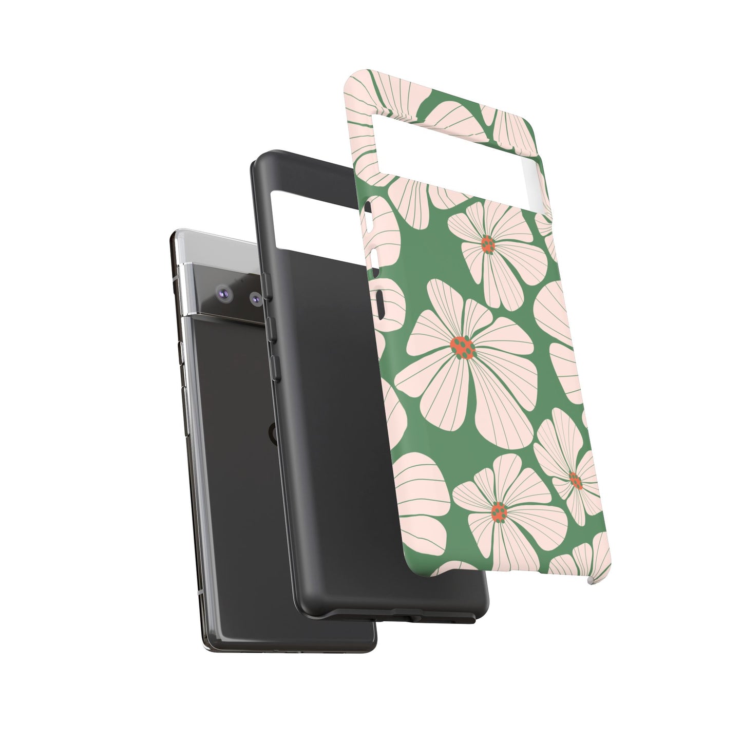 Retro Floral Abstract Phone Case – Vintage 70s & 80s Aesthetic for iPhone & Samsung - JGUS