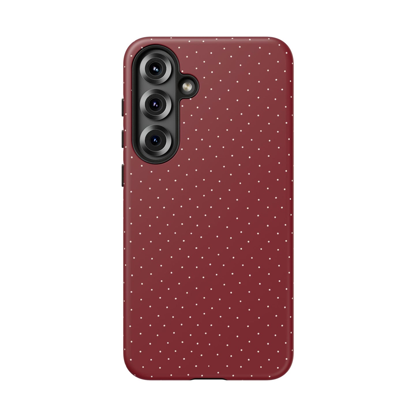 Burgundy  & White Dots Case - JGUS