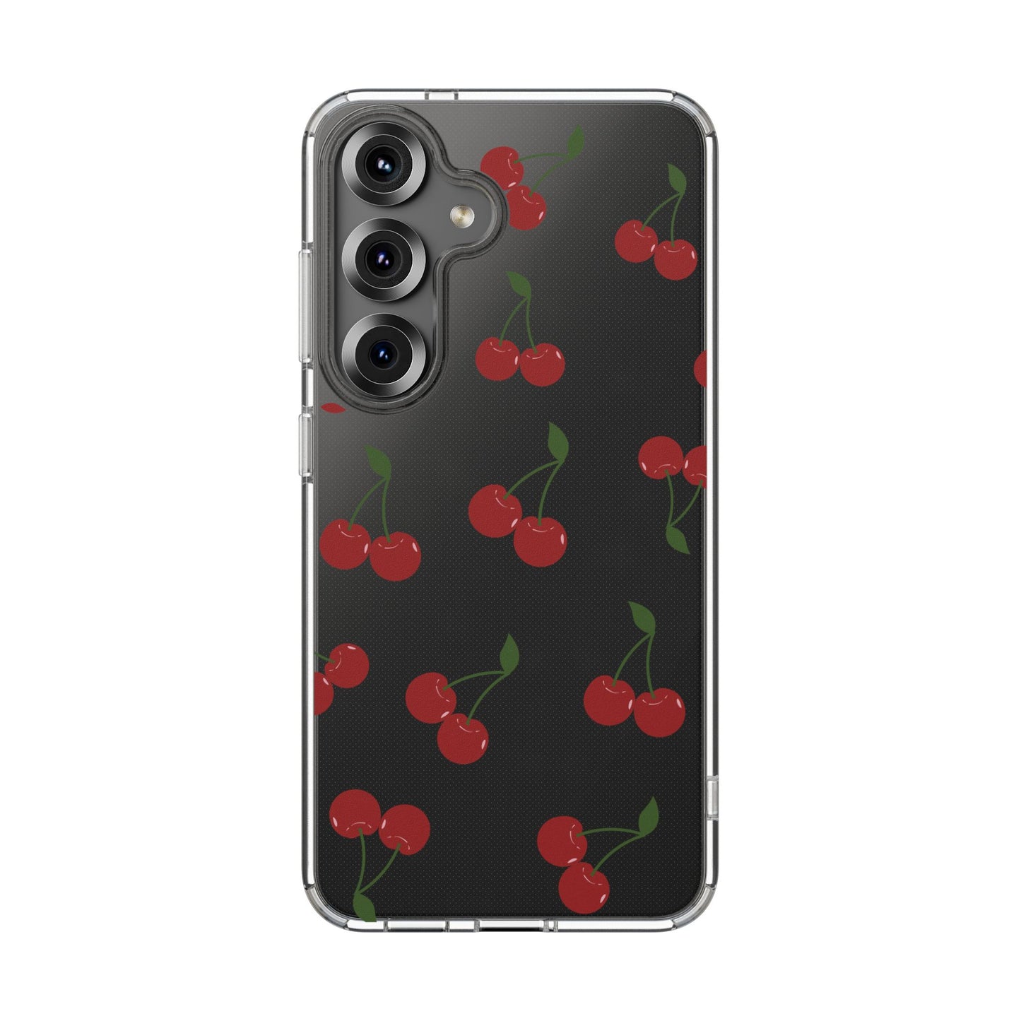 Random Cherry Pattern Clear Phone Case