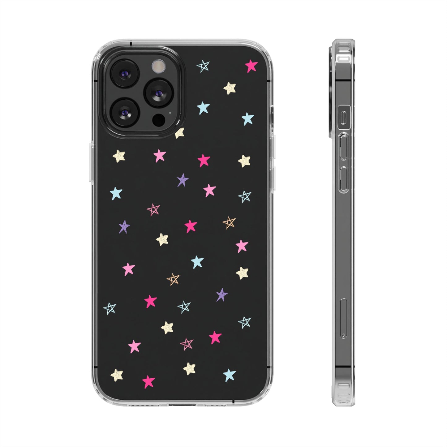 Star Pattern Clear Phone Case