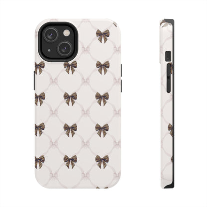 Chic Bow Pattern Phone Case | Elegant Clear Protective Case | Stylish iPhone & Samsung Cover