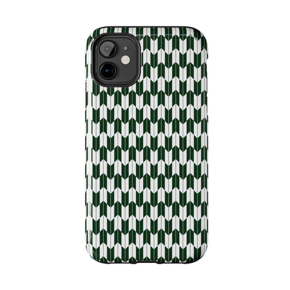 Green Harmony Geometric Phone Case – Durable, Slim, and MagSafe Compatible