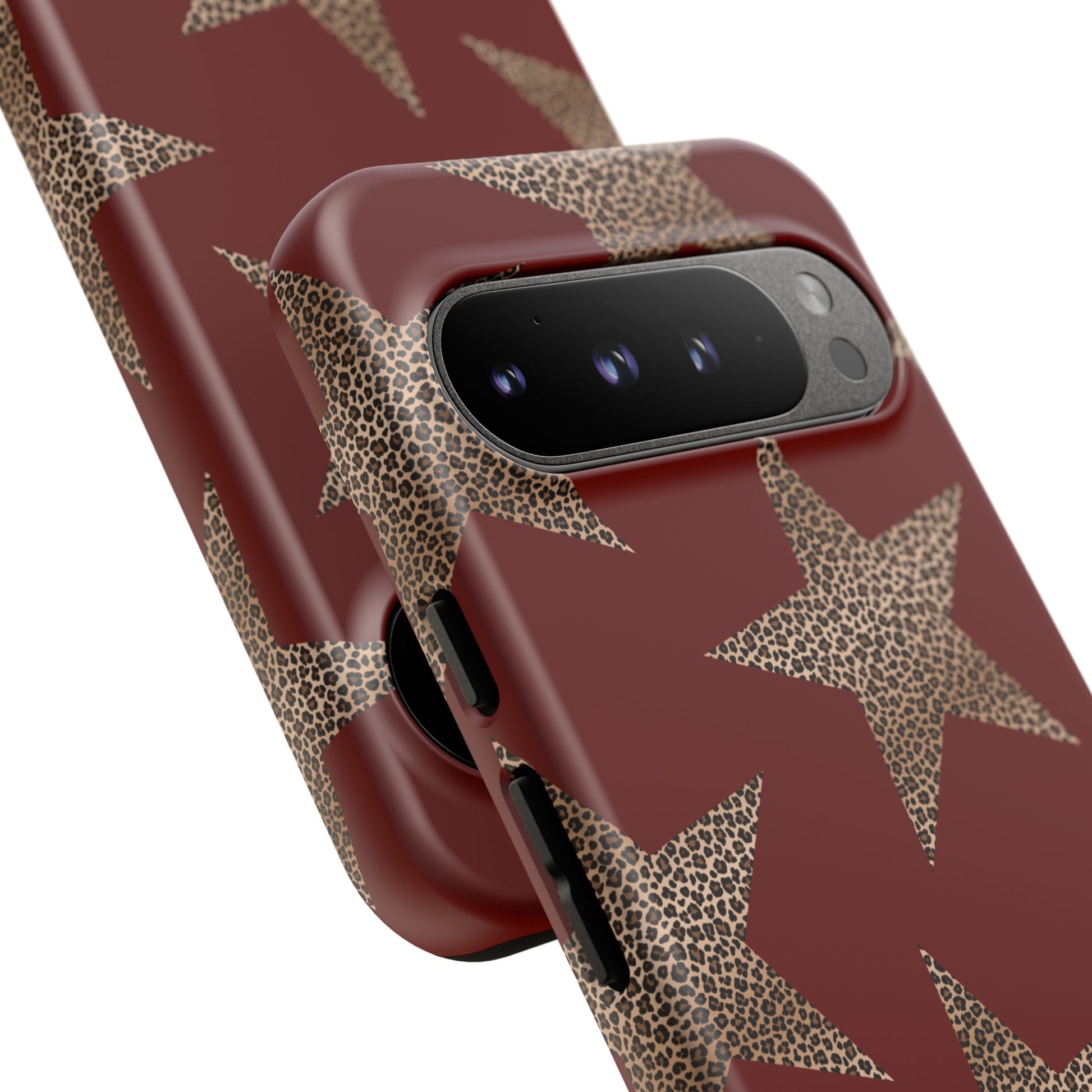 Leopard Star Luxe - Burgundy Edition | Aesthetic Coquette Phone Case for iPhone & Galaxy - JGUS