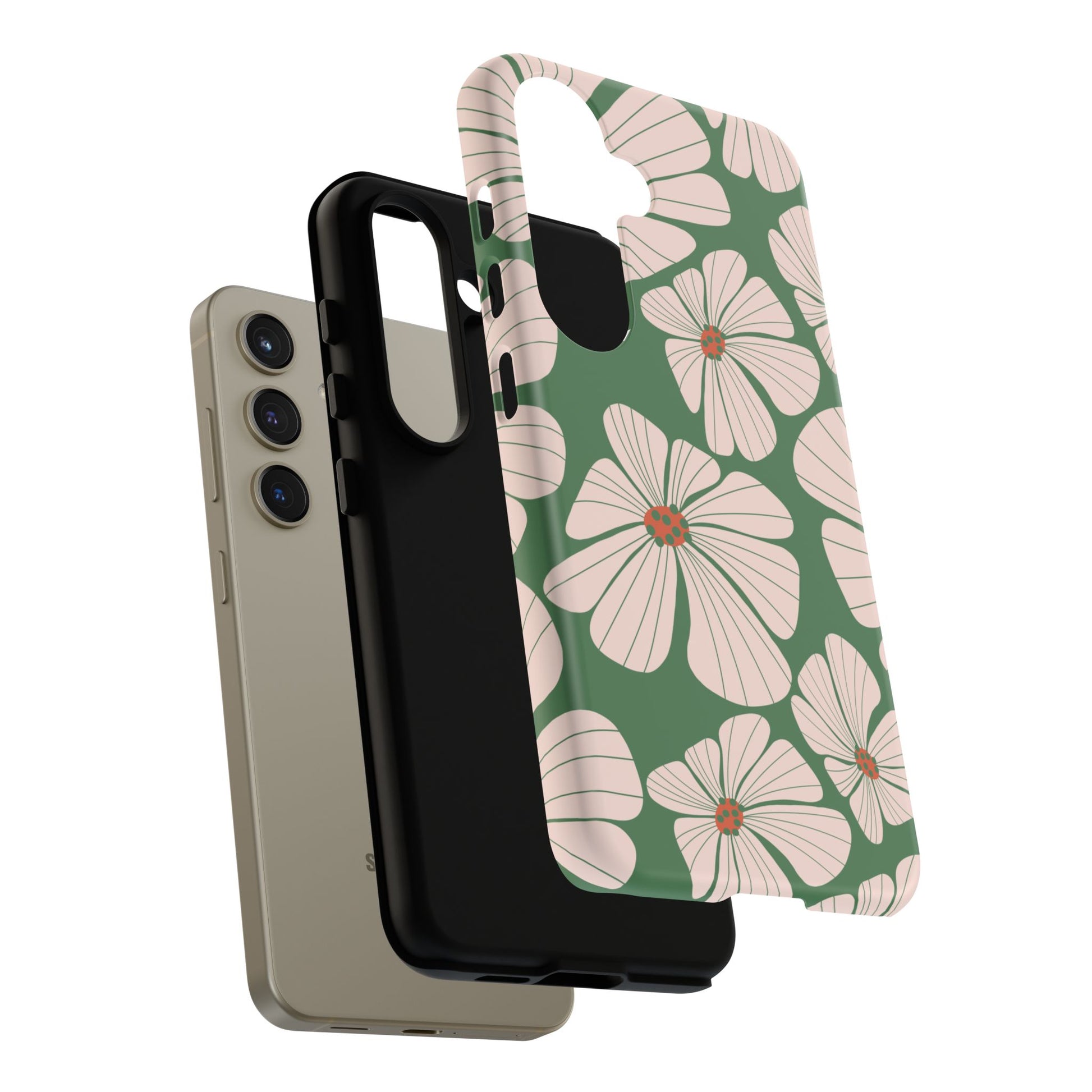 Retro Floral Abstract Phone Case – Vintage 70s & 80s Aesthetic for iPhone & Samsung - JGUS