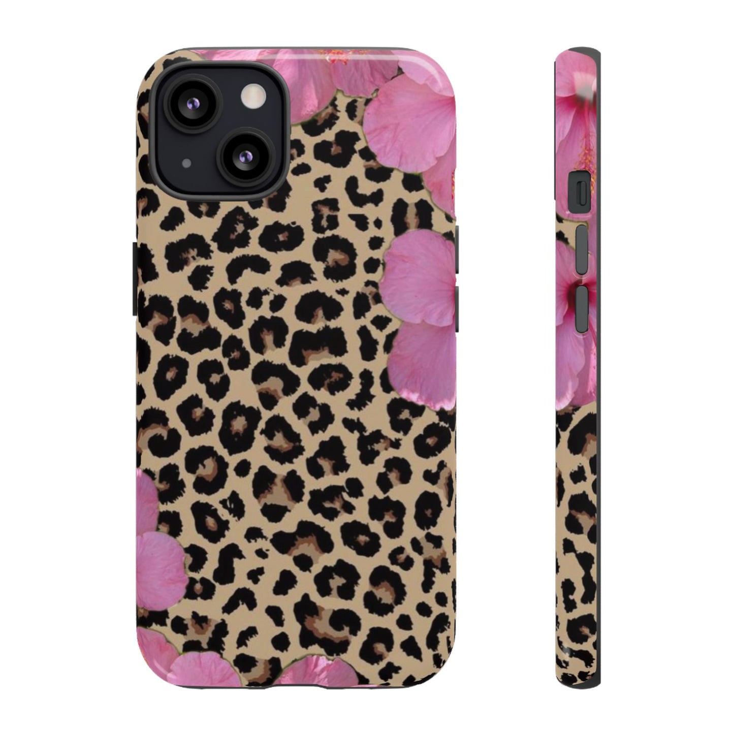 Leopard Bloom Pink Floral Phone Case – Trendy Animal Print Case for iPhone & Samsung