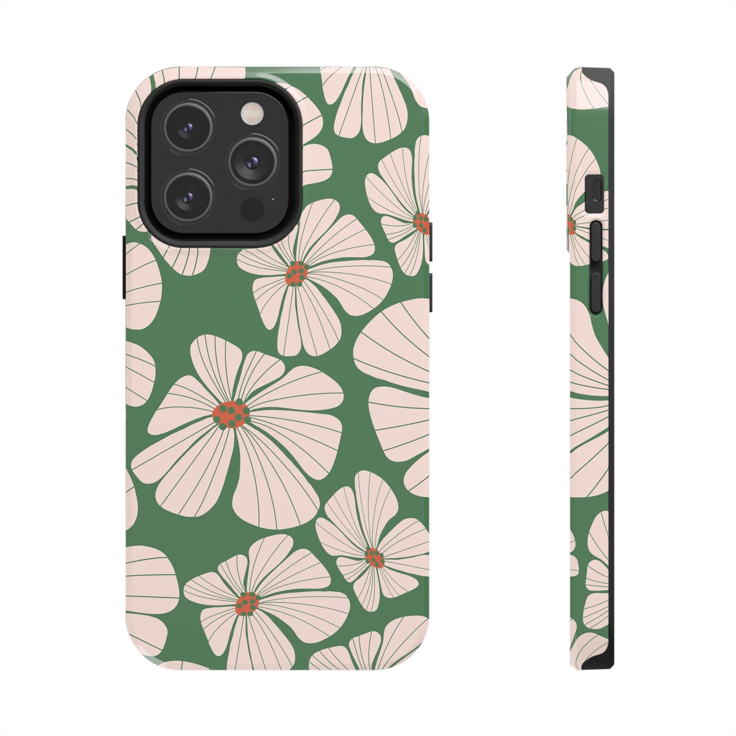 Retro Floral Abstract Phone Case – Vintage 70s & 80s Aesthetic for iPhone & Samsung