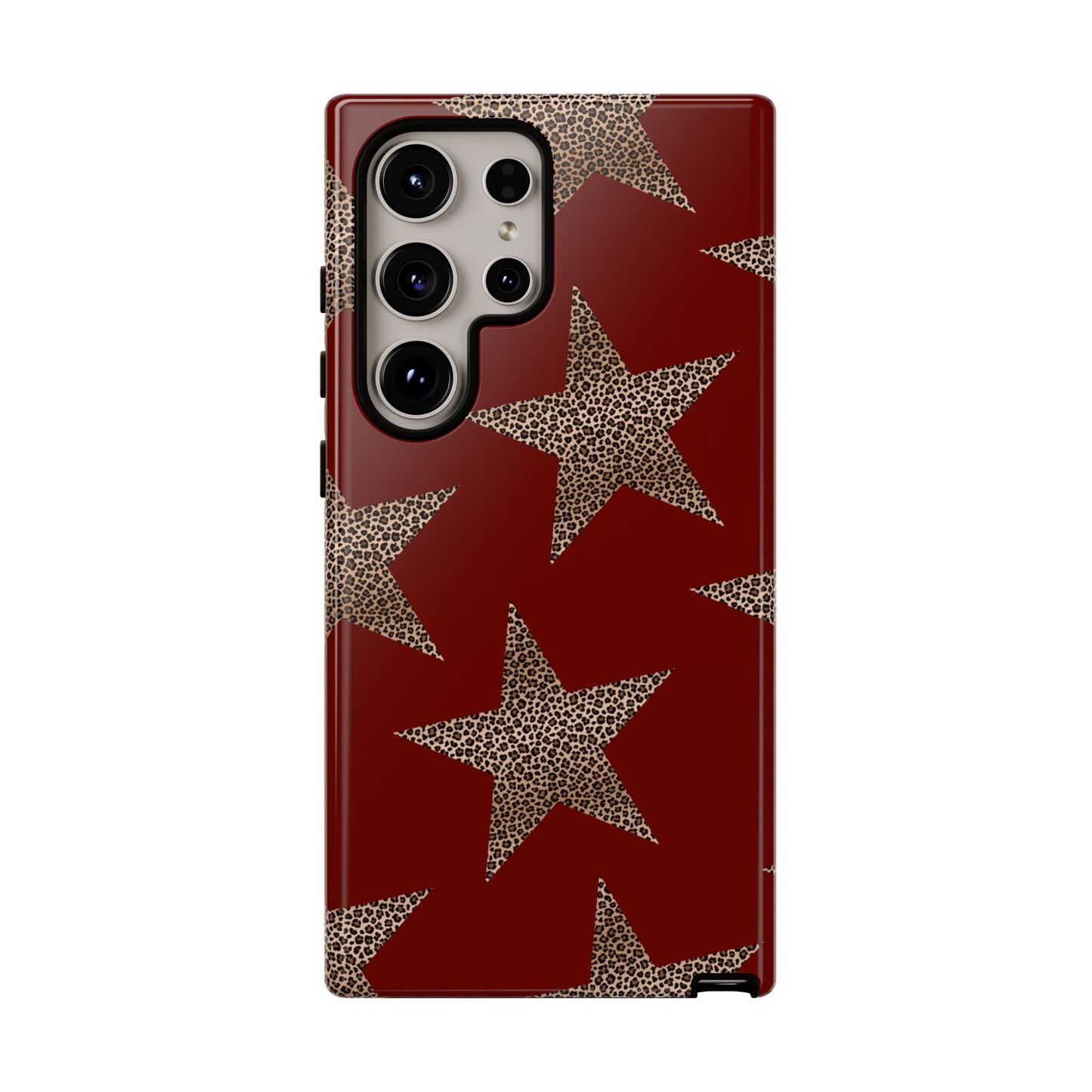 Leopard Star Luxe - Burgundy Edition | Aesthetic Coquette Phone Case for iPhone & Galaxy - JGUS