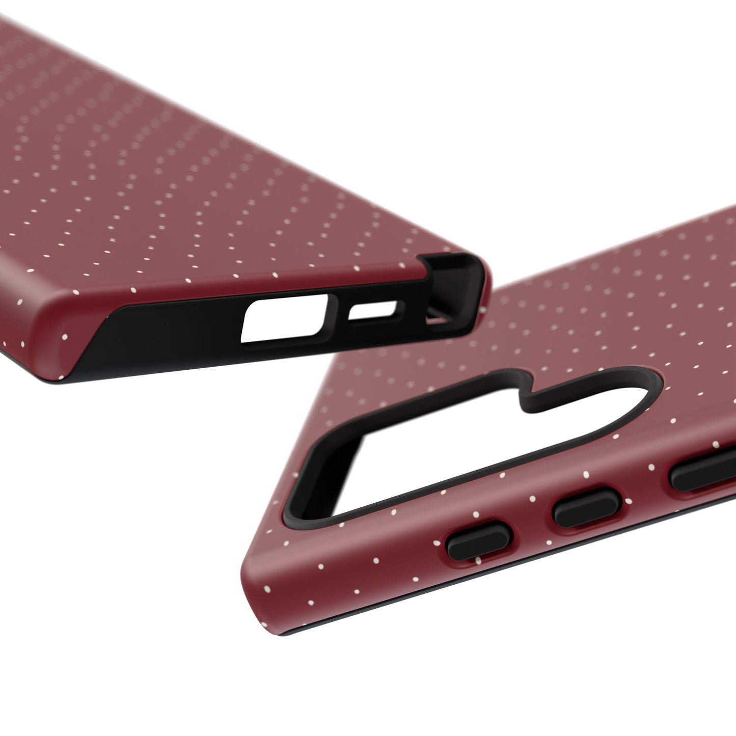 Burgundy  & White Dots Case - JGUS