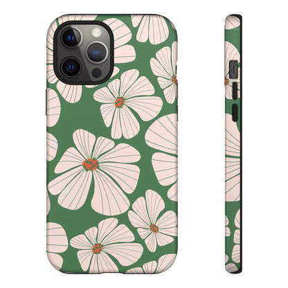 Retro Floral Abstract Phone Case – Vintage 70s & 80s Aesthetic for iPhone & Samsung - JGUS