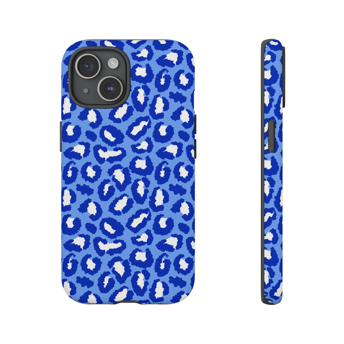 Leopard Vibes - Blue Edition Phone Case for iPhone & Samsung - Stylish & Durable Animal Print Case - JGUS