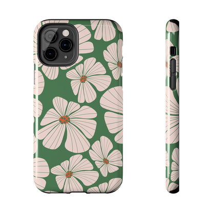 Retro Floral Abstract Phone Case – Vintage 70s & 80s Aesthetic for iPhone & Samsung