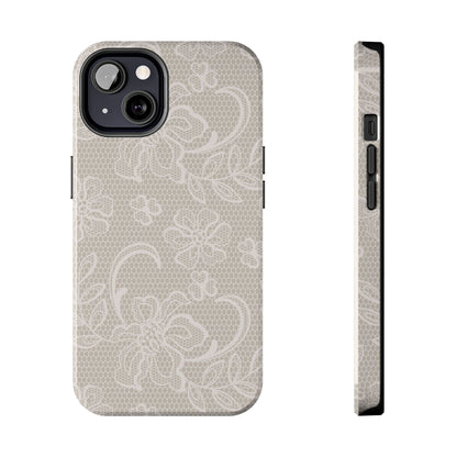 Vintage Floral Lace Phone Case – Aesthetic Protective Cover for iPhone & Samsung