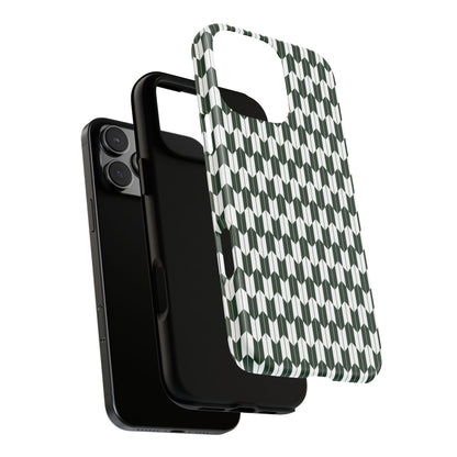 Green Harmony Geometric Phone Case – Durable, Slim, and MagSafe Compatible - JGUS